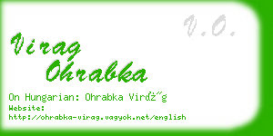 virag ohrabka business card